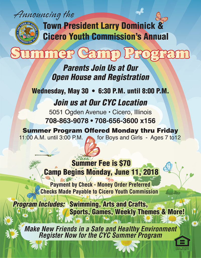 CYC Summer Camp Open House and Registration Town of Cicero, IL