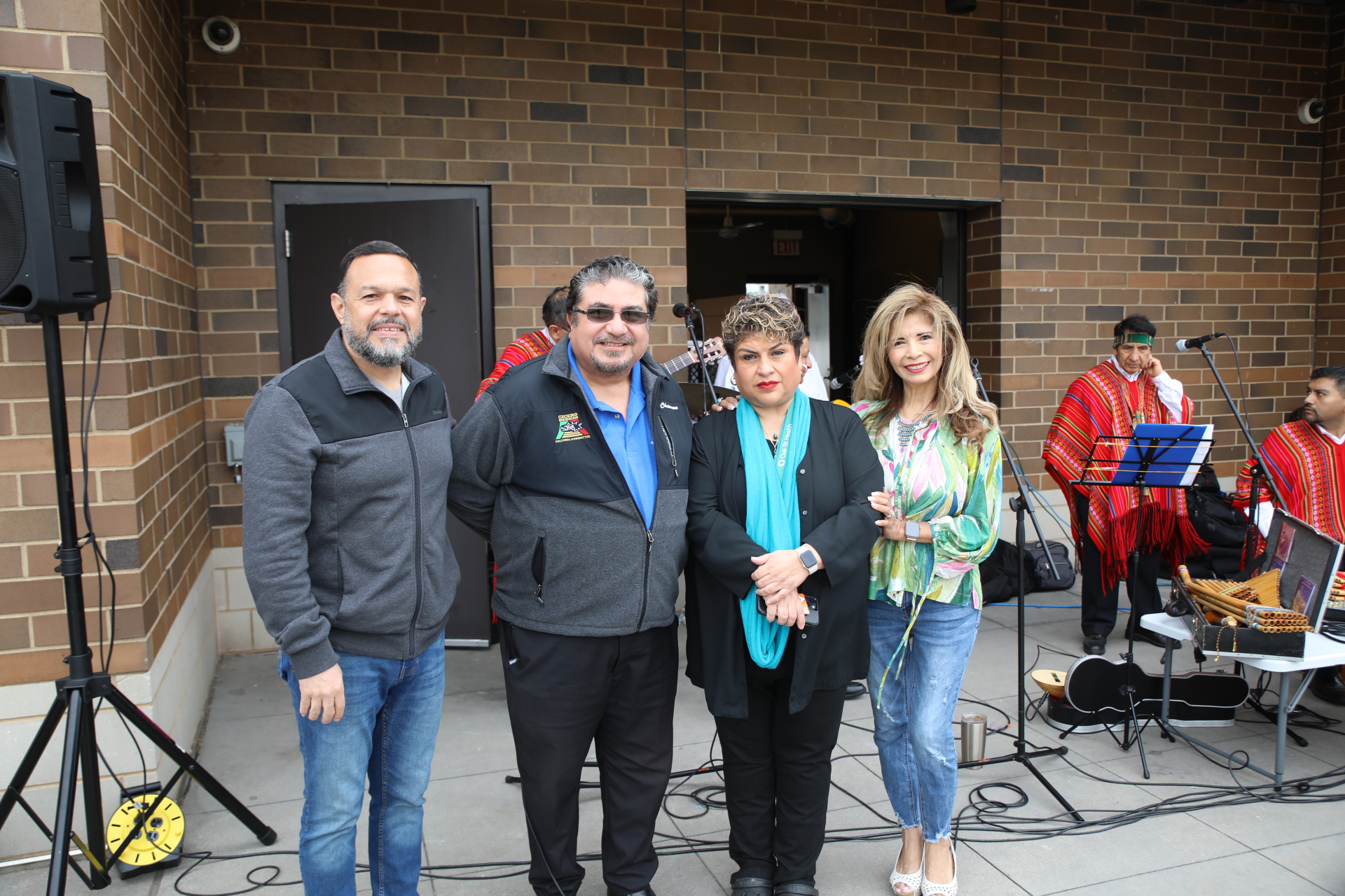 Business Director Ismael Vargas, Cook County Commissioner Frank Aguilar, Cicero Clerk Maria Punzo-Arias, Senior Center Director and Farmer's Market Director Diana Dominick