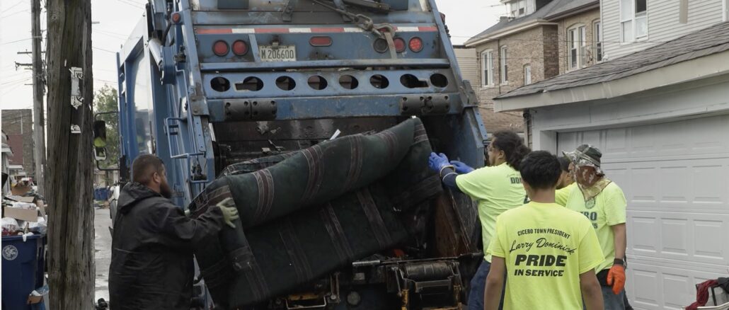 Public Works employees working 24/7 to help clear alleys of bulk refuse in wake of floods