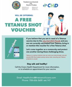 Free Tetanus shots for Cicero residents