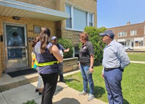 FEMA teams inspect homes July July 24 - July 30, 2023 in Cicero damaged by floods