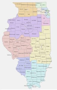 Illinois Map Tier 3 Coronavirus mitigation
