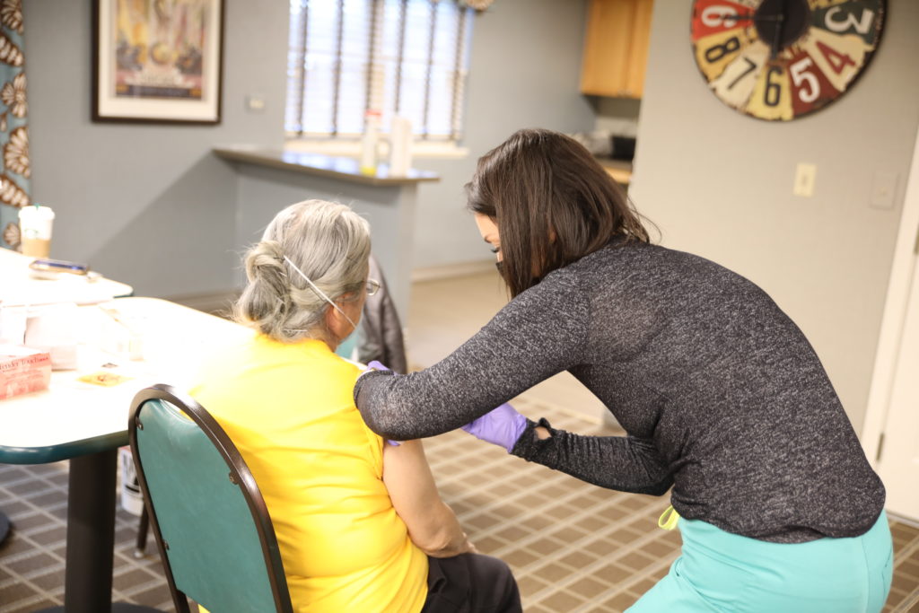 The Cicero Health Department recently administered Coronavirus vaccinations to seniors at Drexel Homes. Photo courtesy of the Town of Cicero