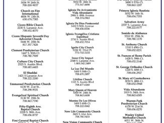 Town of Cicero Clergy Committee list of religious institution July 27, 2021
