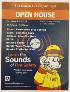 The Cicero Fire Department will host an Open House on Saturday, Oct. 23, 2021