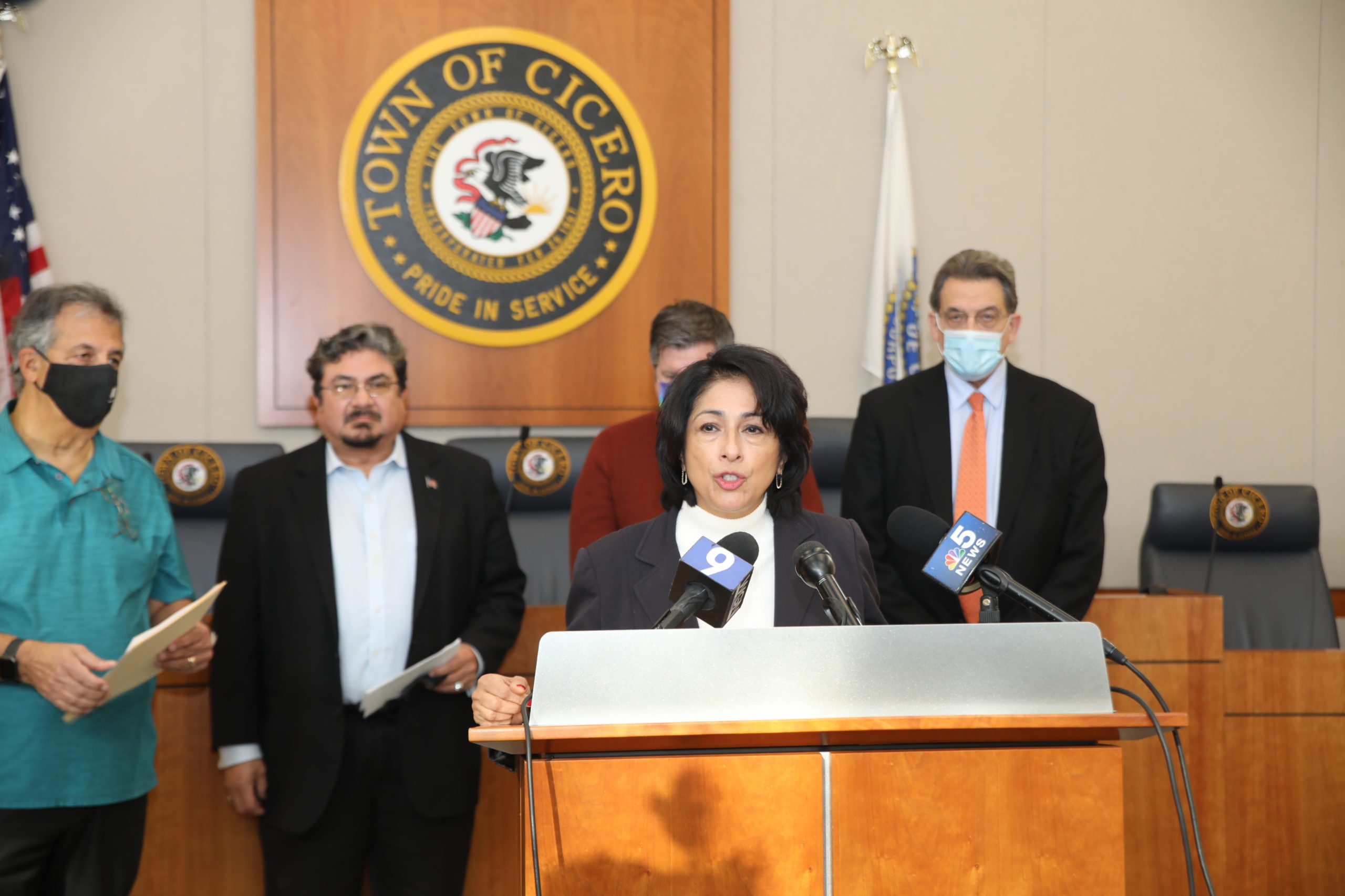State Rep. Lisa Hernandez talks about legislation of force the BNSF Railway to be accountable to residents of Cicero and other suburban communities whose properties have been damaged by BNSF rainwater run-off flooding caused by BNSF resurfacing projects