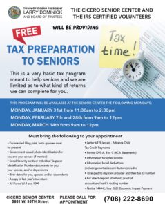 Senior Tax preparation 2022, Spanish