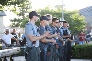 Cicero First Responders attend the annual Prayer Day celebration held at Cicero Community Park on July 14, 2022