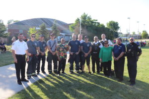 Community leaders, officials and first responders at Cicero's annual Prayer Day celebration held at Cicero Community Park on July 14, 2022