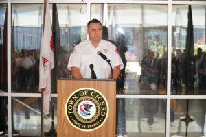 Cicero Firefighter Paul Lyttek shared his experience supporting members of the New York Fire Department following the Sept. 11, 2001 terrorist attacks