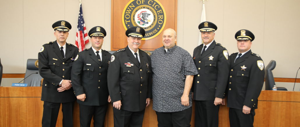 Town President Larry Dominick and the Town of Cicero Board of Trustees named Thomas P. Boyle as the town's new Superintendent of Police at its meeting on Wednesday, Nov. 9, 2022. Boyle, who began his career in the Cicero Police Department in 1998 as Commander of the Internal Affairs Division, succeeds former Police Chief Jerry Chlada Jr., who retired in August.