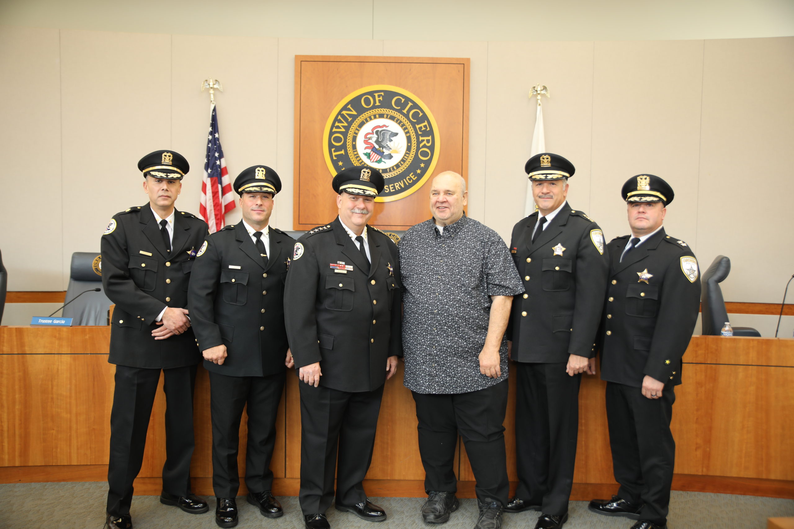 Town President Larry Dominick and the Town of Cicero Board of Trustees named Thomas P. Boyle as the town’s new Superintendent of Police at its meeting on Wednesday, Nov. 9, 2022. Boyle, who began his career in the Cicero Police Department in 1998 as Commander of the Internal Affairs Division, succeeds former Police Chief Jerry Chlada Jr., who retired in August.