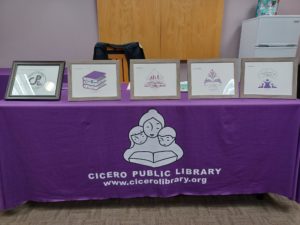 Cicero Library Logo entry finalists November 2022