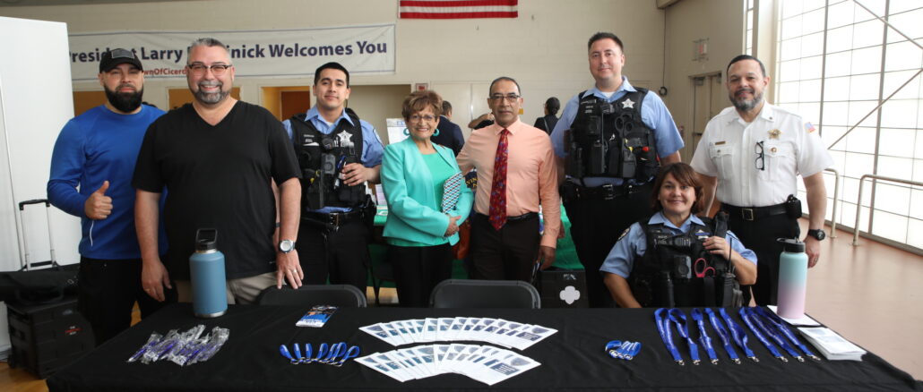 Cicero Police Department hosted a table at the Cicero Job Fair hosted by Town President Larry Dominick and the Cicero Community Network (CCN) on Saturday, April 15th