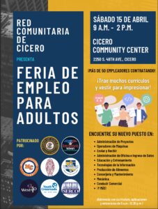 Cicero Job Hiring Fair April 15, 2023 Community Center 10 2 PM