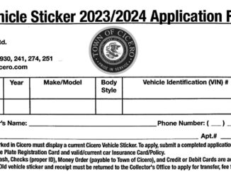 Vehicle sticker form 2023-2024