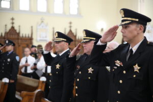 Police Officers honor First Responders at Cicero Blue Mass held Thursday June 22, 2023 at Our Lady of Czestochowa Church