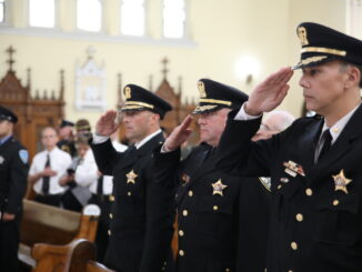 Police Officers honor First Responders at Cicero Blue Mass held Thursday June 22, 2023 at Our Lady of Czestochowa Church