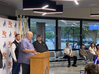 President Larry Dominick led the push to get FEMA to approve funding for Cicero flood victims. President Dominick speaks at a FEMA and County Emergency Management press conference Wednesday July 26, 2023 at Morton College called to inform residents of that effort.